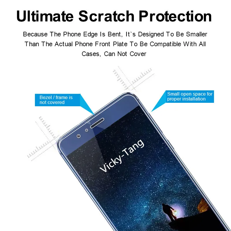 2.5d 9h закаленное защитное стекло для экрана Huawei Honor 8 против царапин Lite защитная