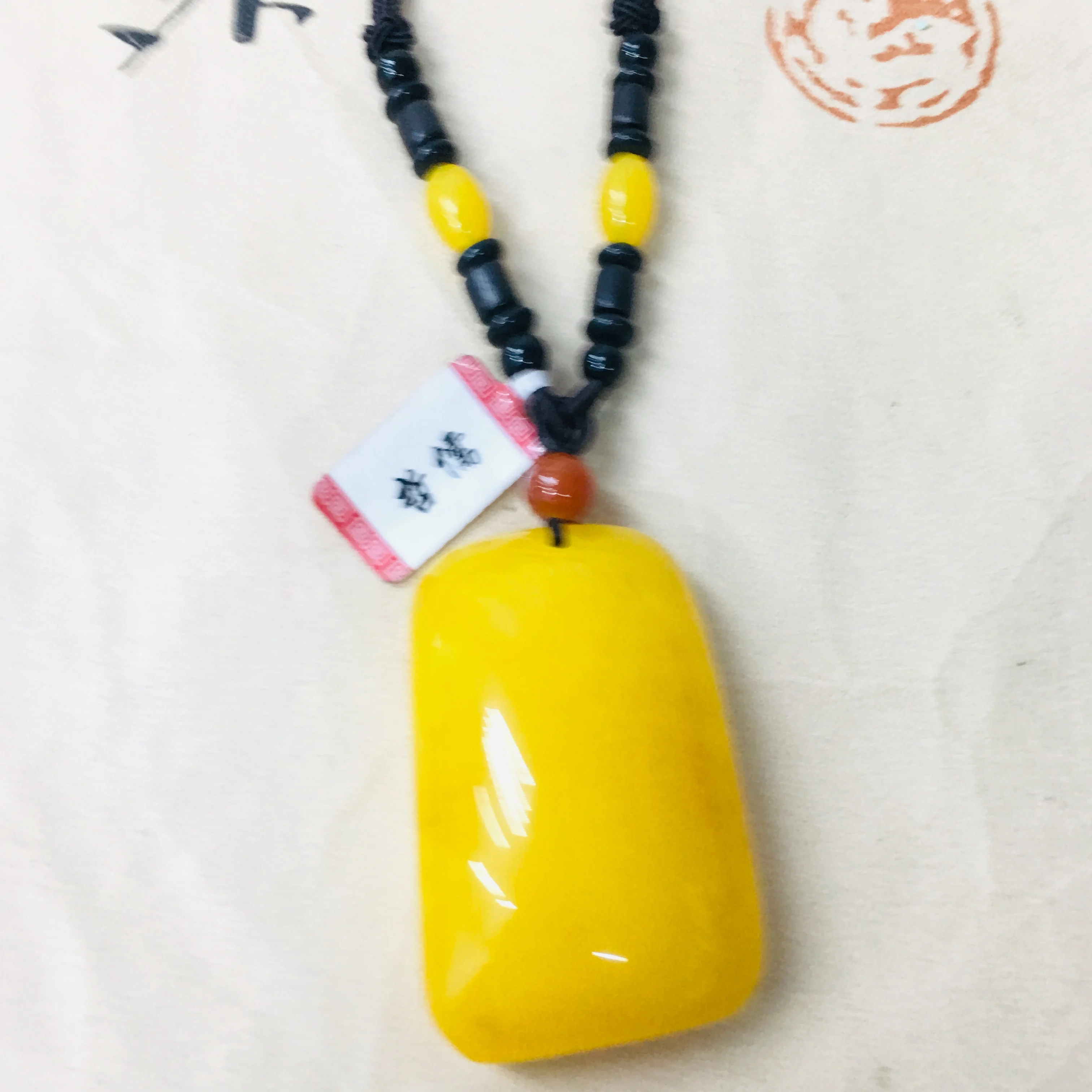 Zheru натуральный пчелиный воск светильник желтый амулет кулон с бусинами Веревка