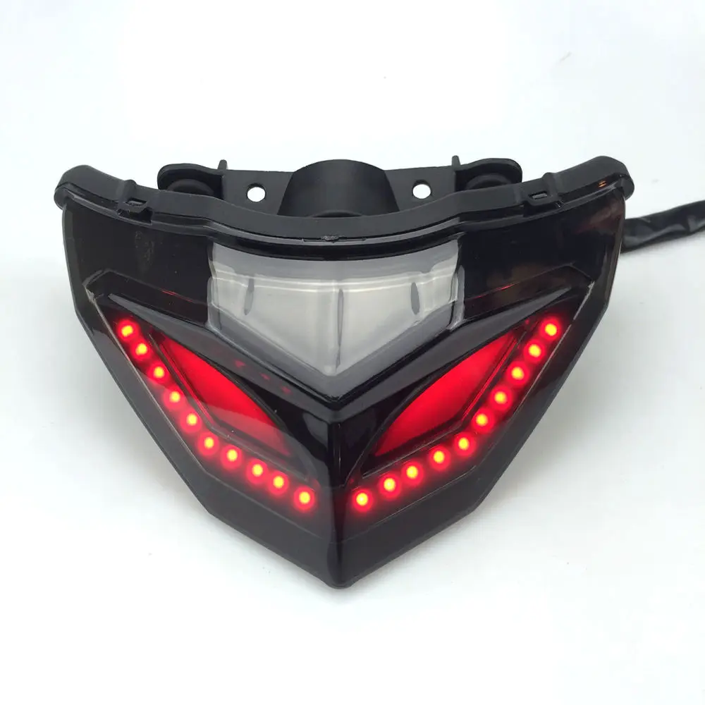 Modified Motorcycle taillamp Taillight LED Tail light Red turn signal lamp For Kawasaki Ninja250 ninja300 z250 z300 2013-2017 | Автомобили