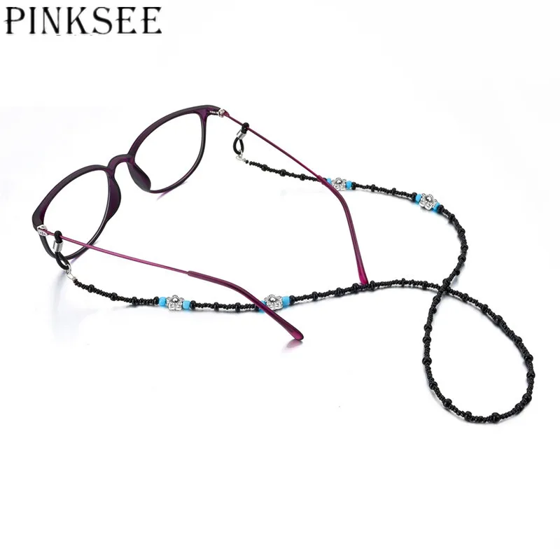 PINKSEE Fashion цепочка для солнцезащитных очков простой ретро хрустальный бисер