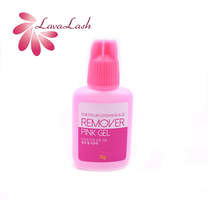 1PC Pink Gel Remover For Eyelash Extension Glue Korea 15g Wholesale Fake Eyelashes Beauty Shop MakeupsTools Clean No Stimulation