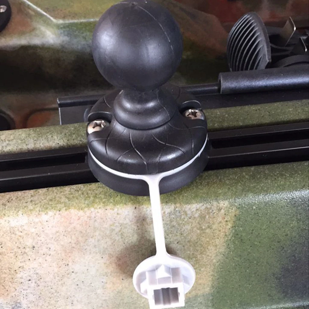 

Marine Boat Kayak Track Mounting Base for Tethering Lashings System Black