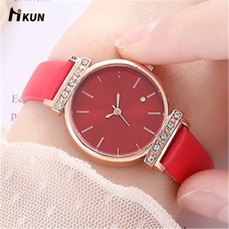 Женские часы Uhr Horloges Mannen Relojes Para Mujer кожаный ремешок с бриллиантами 2019 | Наручные