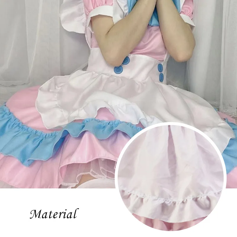 

Anbenser Women Sweet Lolita Dress French Maid Waiter Costume Sexy Pinafore Cute Ouji Maid Outfit Halloween Cute Cosplay For Girl