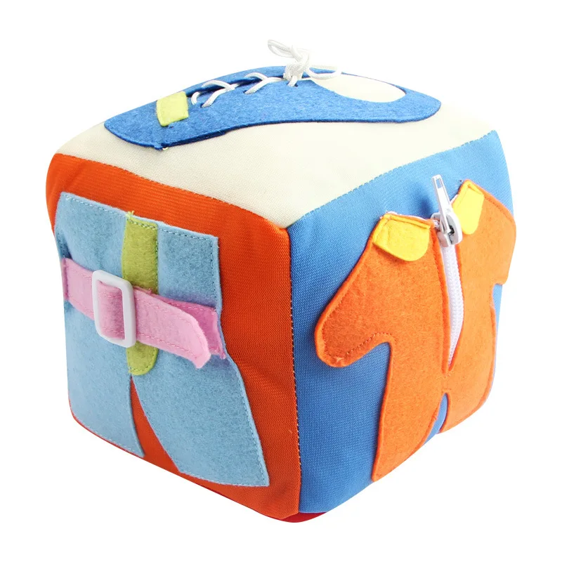 

1pc New Style Children's Puzzle Fine Action Training Toy Clothing Bag Teaching Aid Board Contain Buttons Shoelaces Zipper Sets