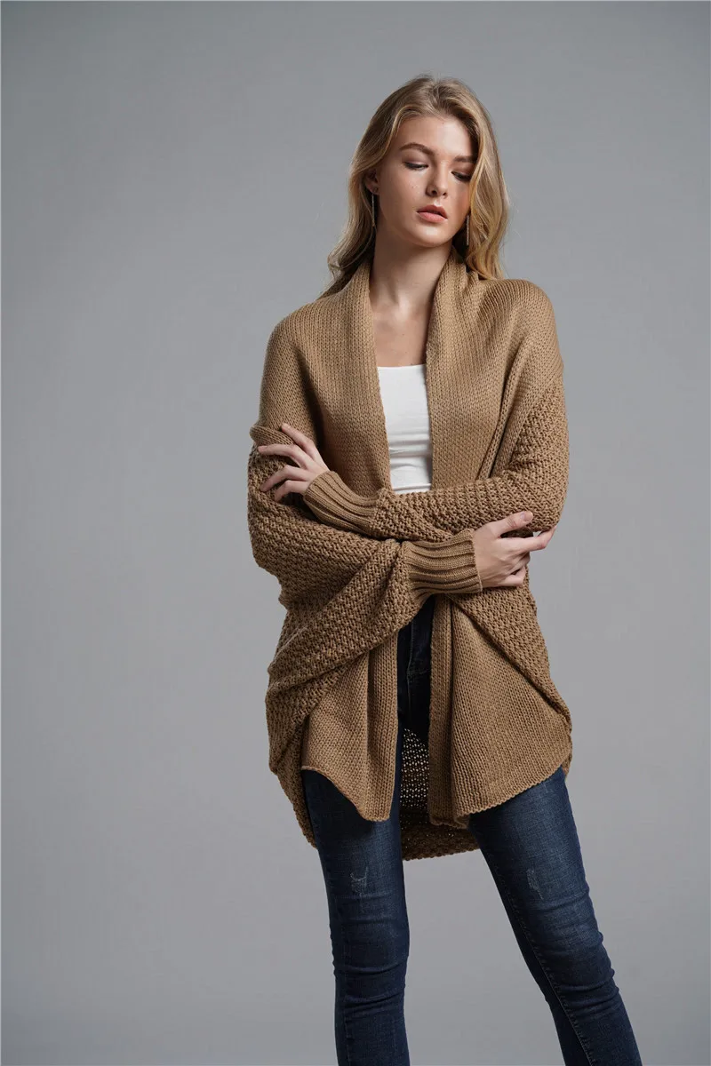

H80&S90 Hot New Autumn Winter Batwing Sleeve Knitwear Cardigan Women Knitted Sweater Cardigan Female Jumper Coat