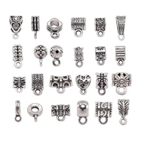 20pcs spacer beads pendant clips charm bail beads pendants clasps connectors for diy bracelet necklace jewelry making accessory