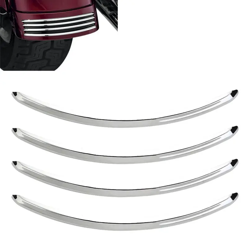 

Chrome Rear Fender Trim Strip For Harley FLHX FLTRX Motorcycle Plastic Rear Fender Accents