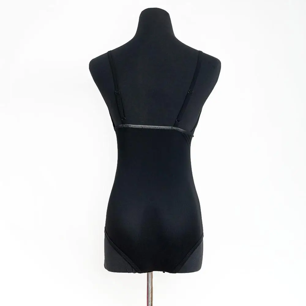 Sexy bodycon Black dance dress wear sexy Tops Women's Dance practice Hollow out Jumpsuit cutout see-through gauze bodysuit |