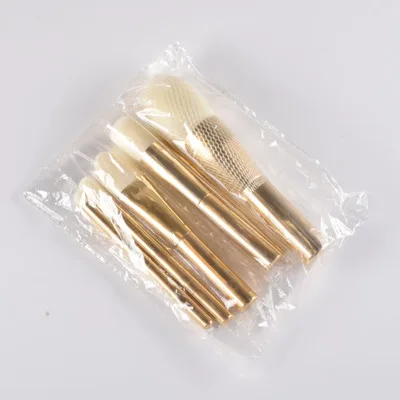 

6pcs Golden Makeup Brush Set Foundation Powder Blush Blusher Blending Concealer Contour Highlighter Face Beauty Make Up Tool