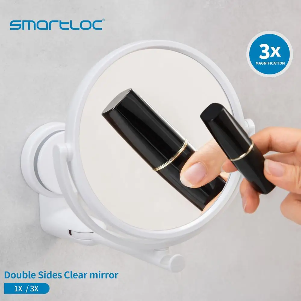 Smartloc 1X 3X увеличительное на присоске настенное зеркало для ванной комнаты умное