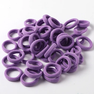 6 Purple 50 шт./упак. 3 см нейлоновые эластичные волосы резинки Аксессуары для девочек резинки для головы веревка резинка для волос головной убор - Цвет: 6 Purple