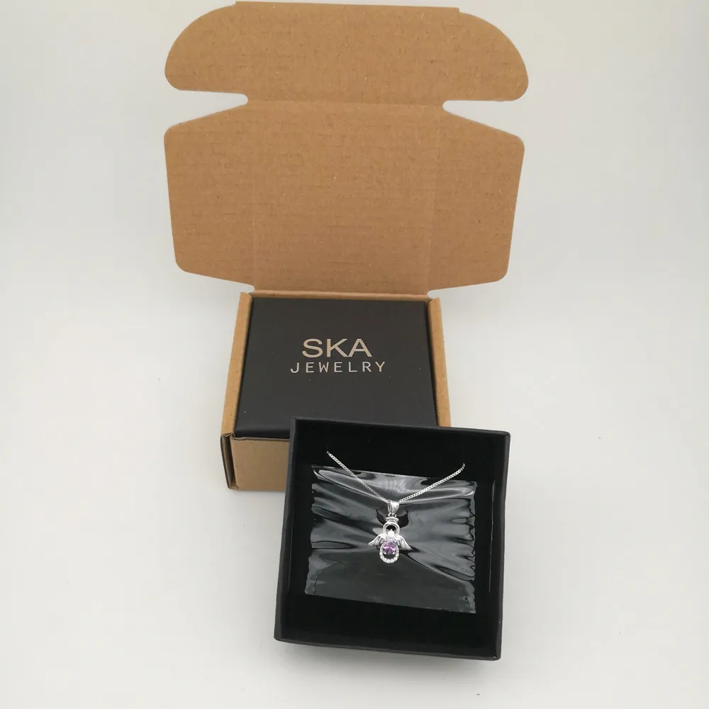 

Jewelry Angel Necklace for Girls Women CZ Wings Pendant Adjustable