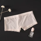 Прозрачное мужское сексуальное бесшовное нижнее белье, трусы-боксеры, мужские шорты со средней посадкой, сетчатые Трусы-слипы, мужские трусы-боксеры, шорты, M-2XL