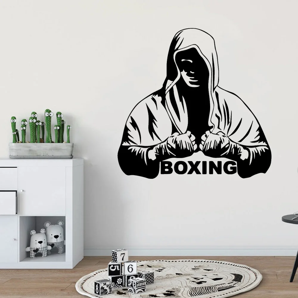 Fashion Custom boxing Wallpaper Vinyl Wall Sticker For Fitness Room Art Decals Gym Stickers Vinyl Mural