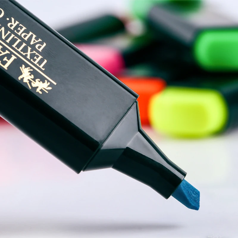6 шт Faber Castell Textliner маркеры, фломастер, ручка 1548 красный/синий/желтый/розовый/оранжевый/зеленый Цвета для выбора Wrting расходные материалы