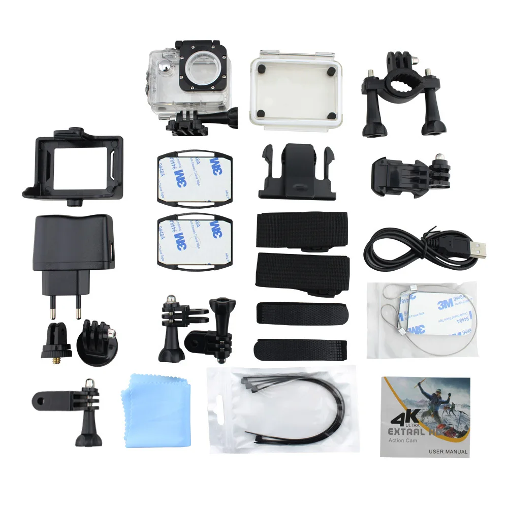 Камера Actioncamera Ultra HD 4K WiFi 1080P/60fps 2 0 LCD 170D камера для шлема Водонепроницаемая