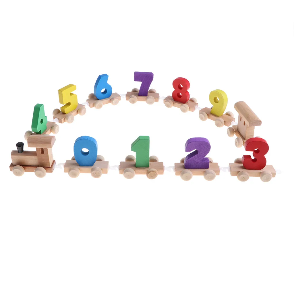 

Small Digital Train Wooden With Numbers Educational Develop Toy For Toddlers