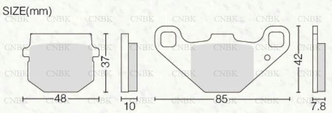 Задние тормозные колодки для завода 50 100 Helix Rex PGO 125 150 X-Rider ROXON Quad Sport Spirit KAWASAKI KXT 250