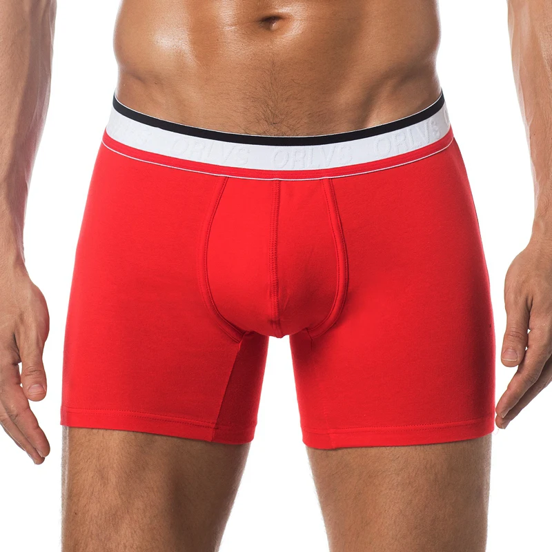 ORLVS сексуальный для Гея Мужское нижнее белье боксеры мужские хлопковые трусы