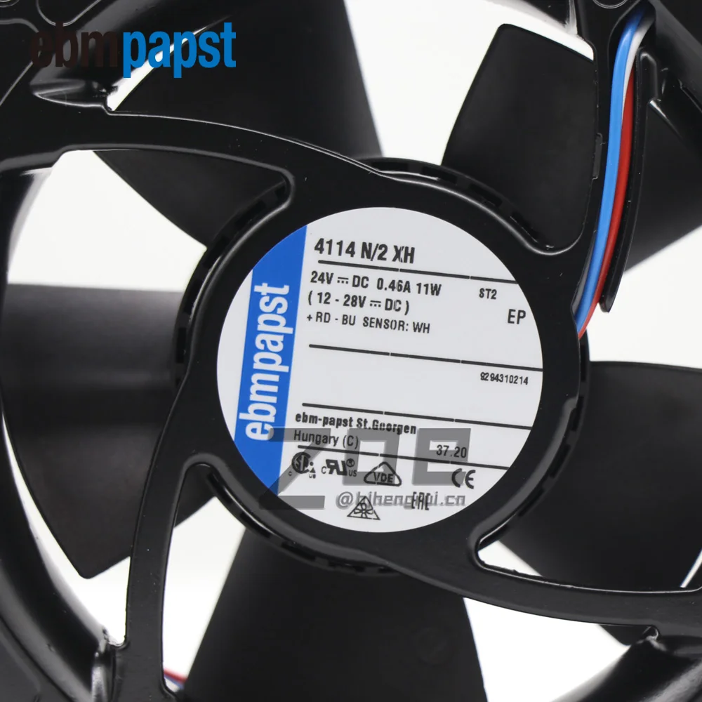 Ebmpapst 4114N/2XH 24V DC 120x120x38mm 11W 12038 440RPM Ball Bearing 12cm Industrial Inverter Cabinet Cooling Fan - купить по