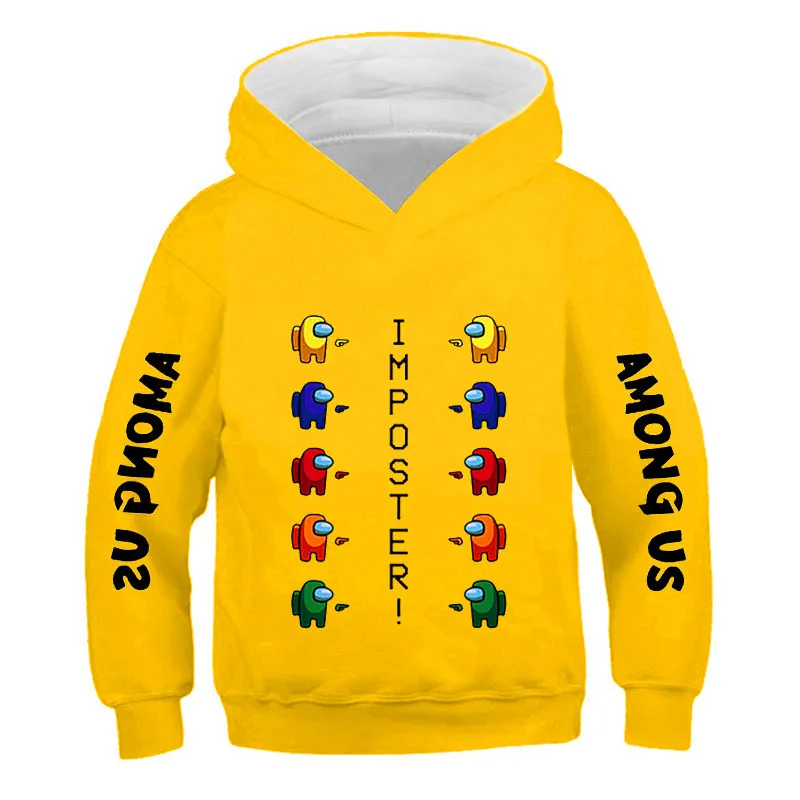 

Boys 2021 Top Long Sleeve Clothes Children Boy Girl Clothing Print Cartoon Child Among Us Fashion Sweatshirt Autumn 4-14Years