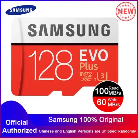SAMSUNG новые карты памяти Micro SD карты EVO + 128 ГБ 64 ГБ 32 ГБ 95 МБ/с. 100 МБ/с. C10 SDHC SDXC U1 U3 карты памяти 64 г 32 г 100% Оригинал карта карта памяти для телефона ...