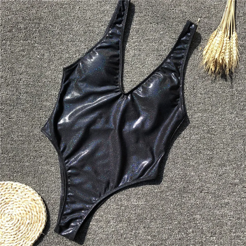 Женский купальник бикини пляжная одежда высокая талия сексуальный черный на