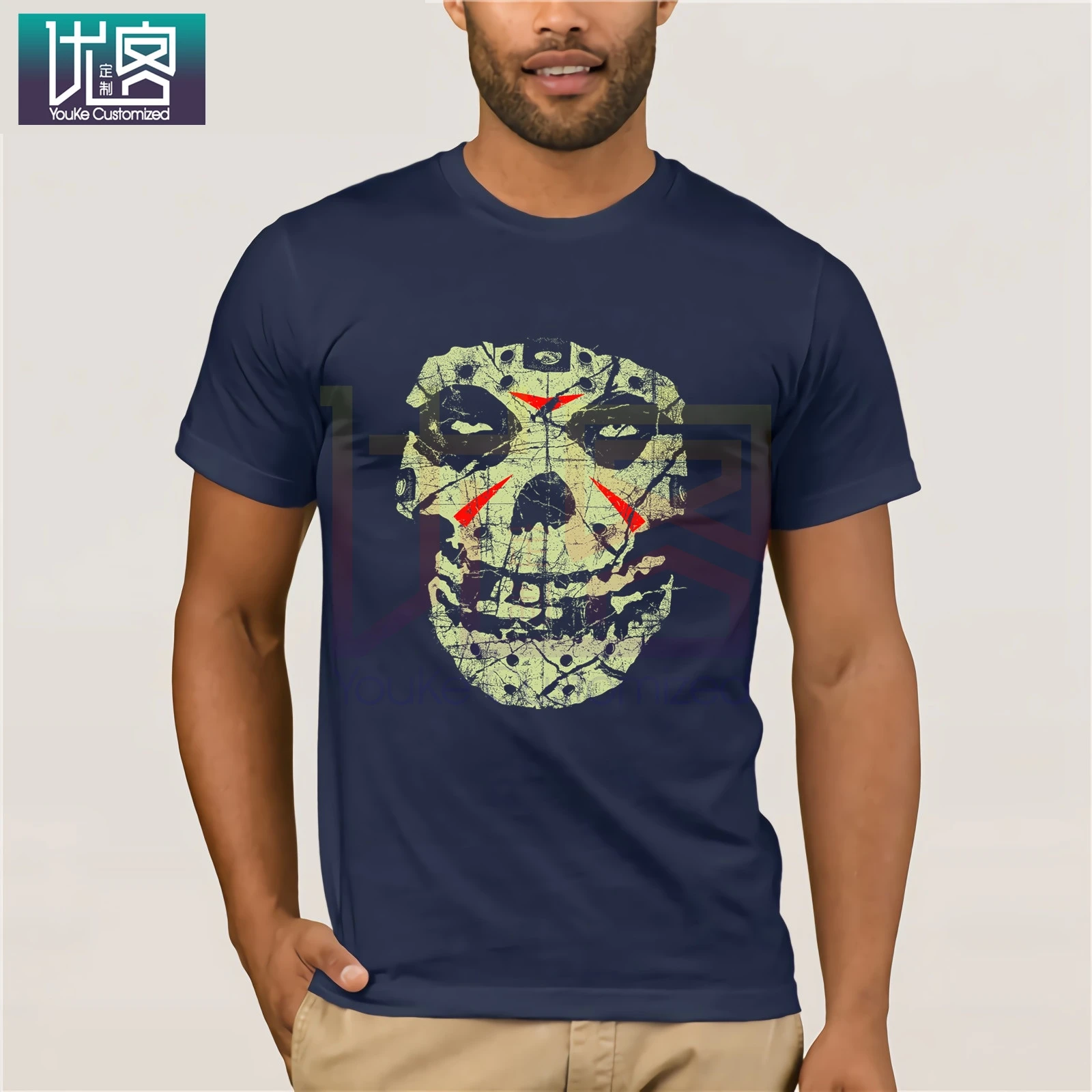 Футболка Misfits Crystal Lake Skull Magnet Приталенная футболка с надписью My Darling Revisited юмором