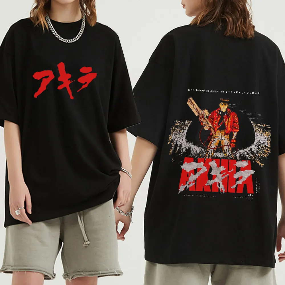 

Japanese Anime Akira T-Shirt Summer Casual Hip Hop Short Sleeve Tshirt Comics Streetwear Vintage Harajuku Oversized T Shirt