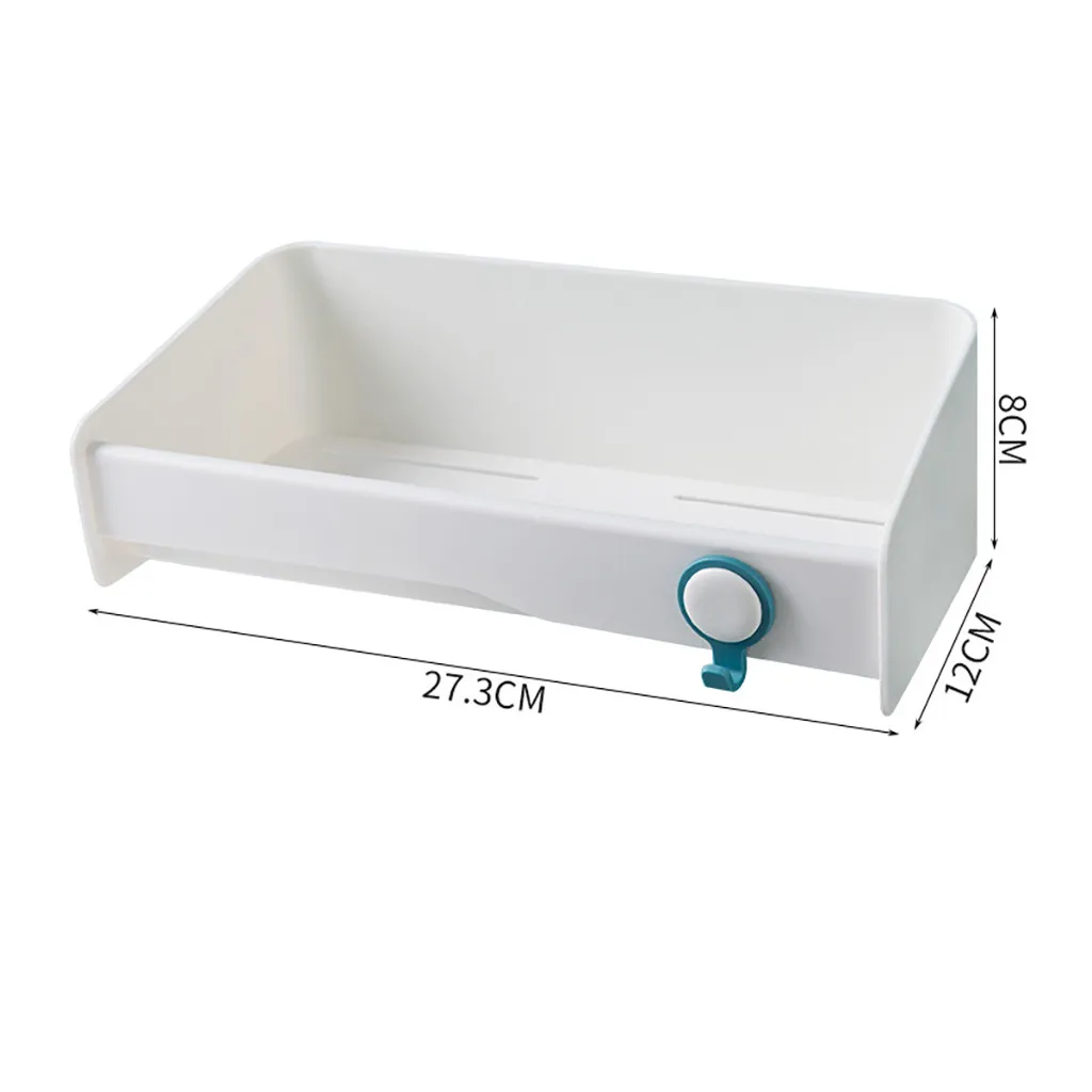 Punch-free Bathroom Toilet Storage Rack Wall Mount Organizer Soap Box Hanging Shelf Dishes Drain Sponge Holder Kitchen | Дом и сад