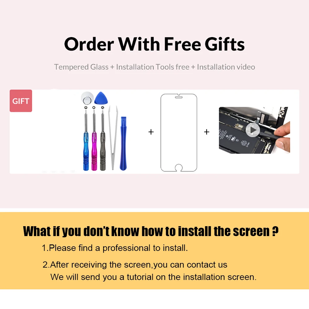 

PINZHENG Display Digitizer Screen LCD For iPhone 8 8 Plus 3D Touch LCD Screen Digitizer Assembly Replacement With Front Camera