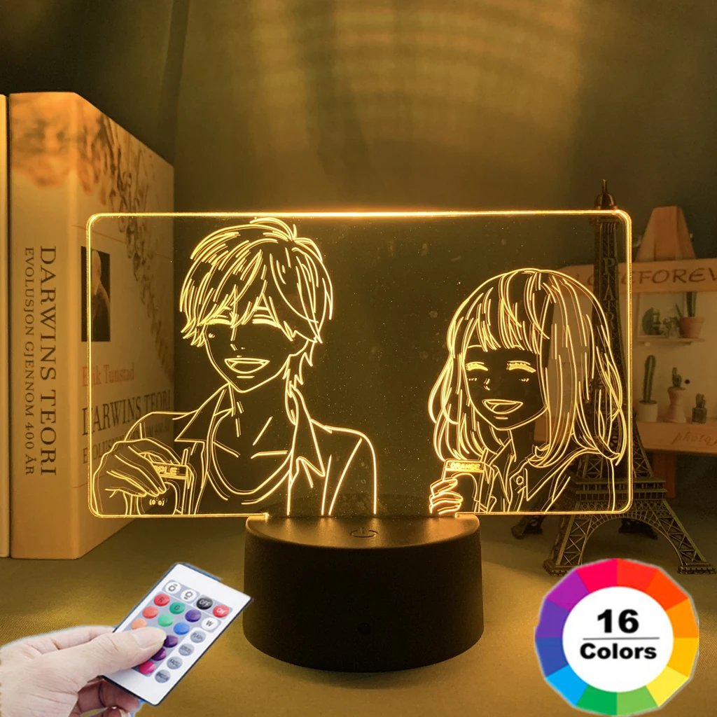 

Аниме 3d лампа оранжевый для спальни Декор Светильник подарок на день рождения манга оранжевый светодиодный ночник прикроватный