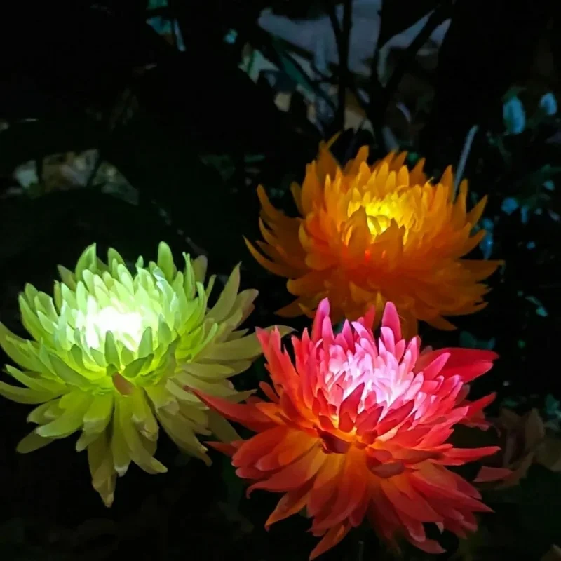

Solar Chrysanthemum Light Outdoor Garden Simulation Flower Grass Lights Garden Floor Lamp LED Garden Landscape Lamp