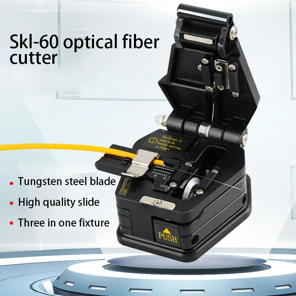 

SKL-6C High Precision Fiber Cleaver Cable Cutting Knife Fiber Optic Knife Tools Cutter Fiber Cleavers 16 Surface Cable Cutter