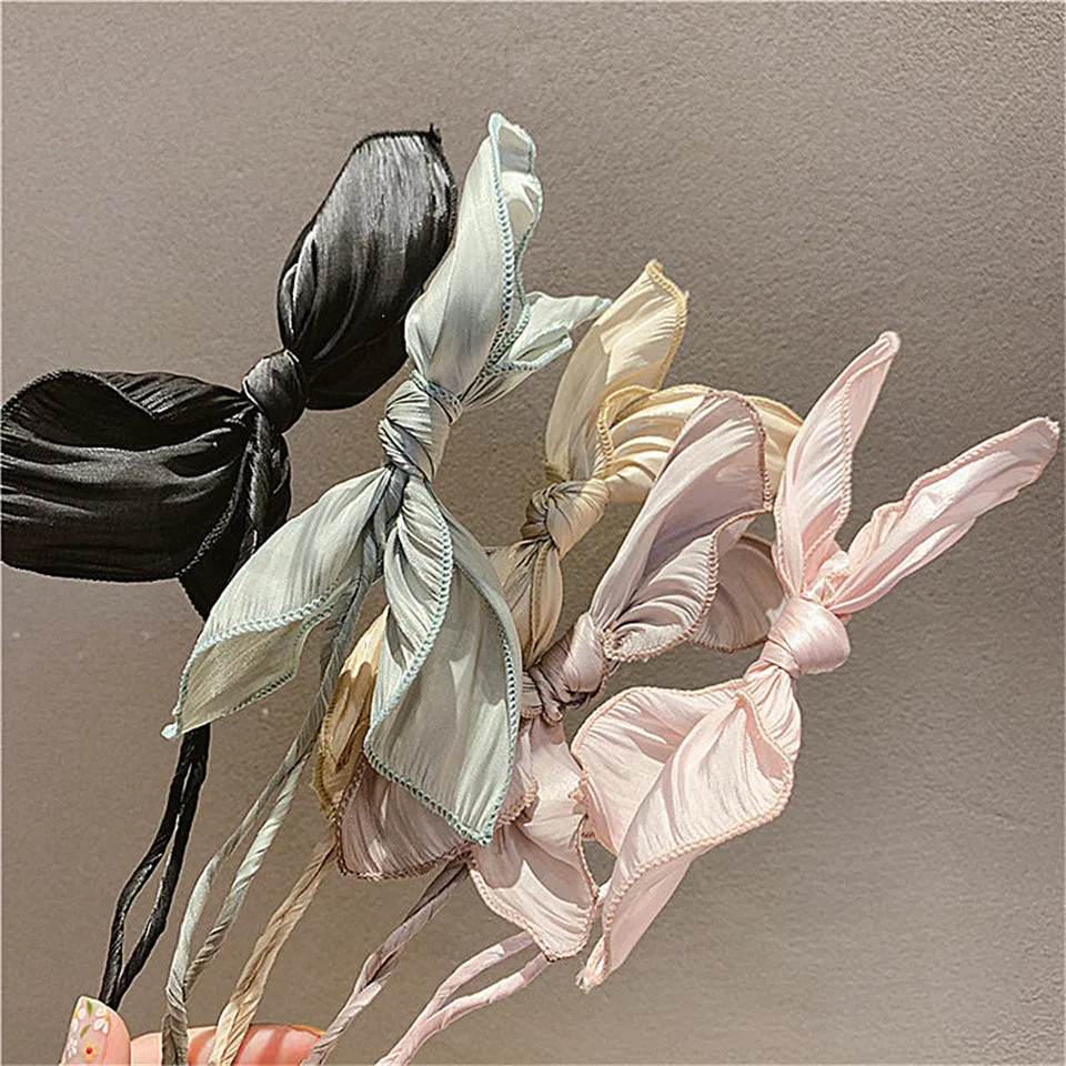 Элегантная Женская повязка на голову с бантиком и пончиками волшебная заколка