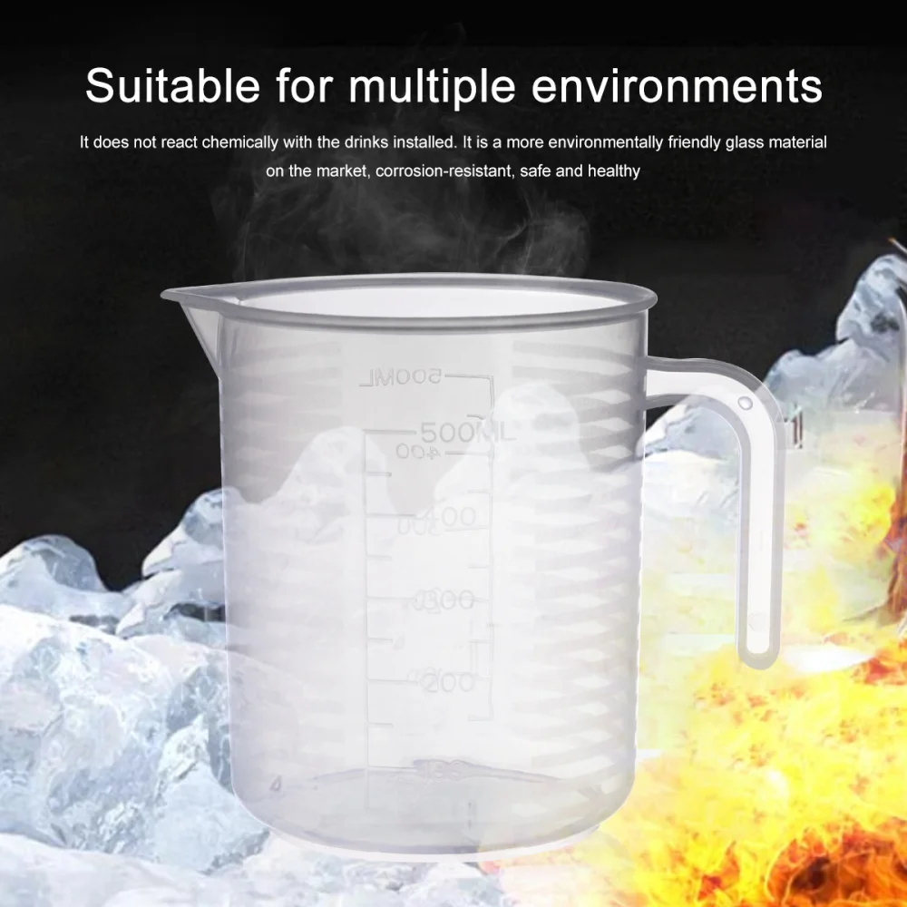 

1pc Pp Measuring Cup with Scale Transparent Baked Tea Cup Measuring Cup Measuring Container for Measuring Use (Hori