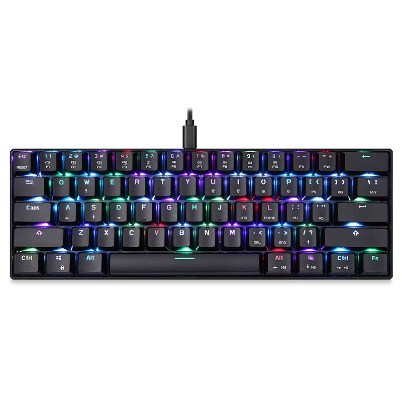 

Mini Motospeed CK61 RGB Gaming Mechanical Keyboard 61 Keys USB Wired LED Backlight Portable 60% Keyboards For PC Computer Gamer