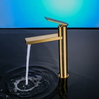 basin faucet brass sink mixer tap hot cold faucet single handle luxury lavatory basin tap brushed goldblack bathroom crane