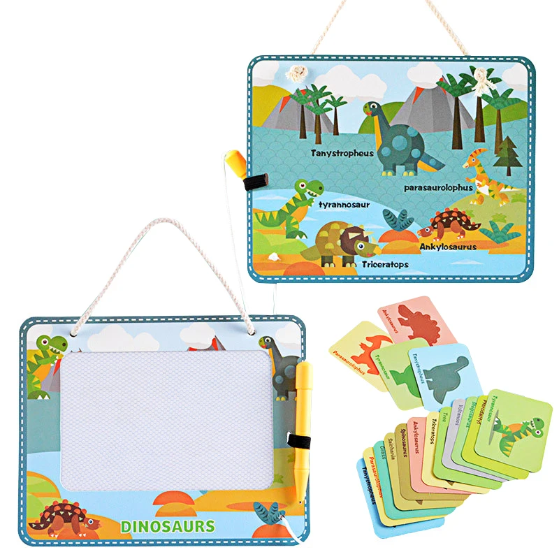 

Educational Hangable Drawing Board Children Paint Toy Magnetic Graffiti Board Game Drawing White Writing Toy With Word Card Gift