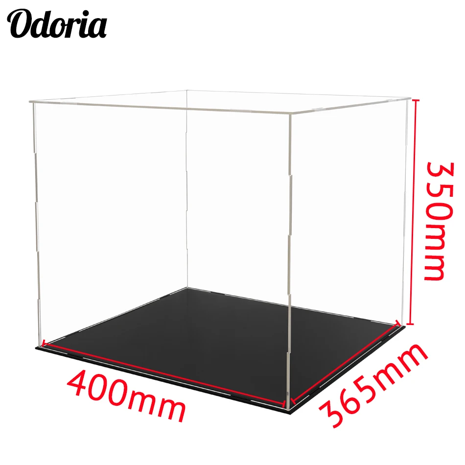Большой акриловый чехол Odoria 40x36,5x35 см, прозрачная коробка из плексигласа, пылезащитный шкаф, экшн-фигурка, литые модели кукол, коллекционные предметы
