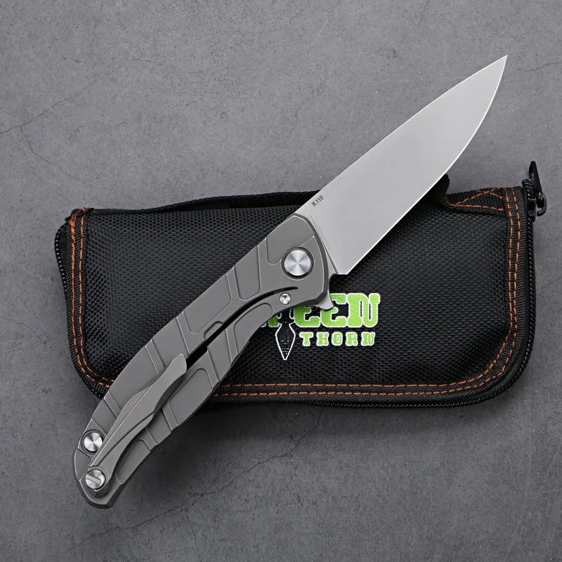 Складной нож Green thorn F95RT подшипник K110 Blade TC4 титановая ручка карманный для кемпинга
