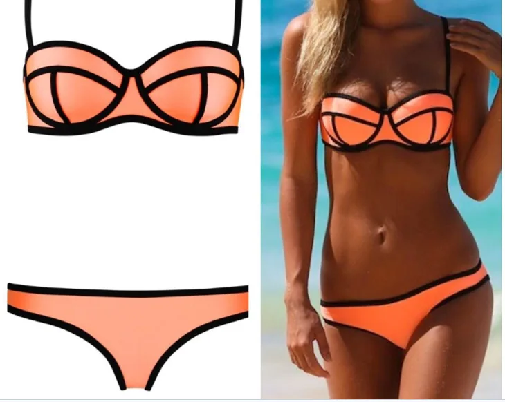 

Cartoon Swimsuit Swimwear Two Pieces Suit Sets High Waist Halter Beach Holiday Party