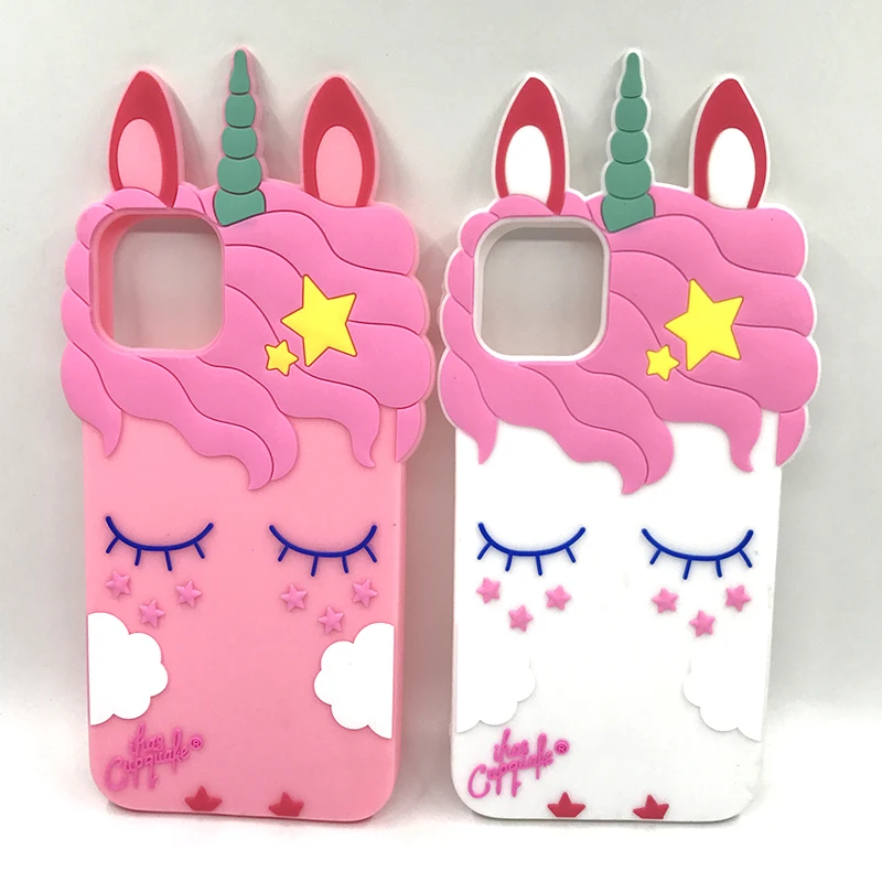 

Phone Case For iPhone 11 Cute 3D Cartoon Unicorn Soft Silicone Back Cover For iPhone 6 6S 7 8 Plus 5 5S SE2020 X XR XS Max Case