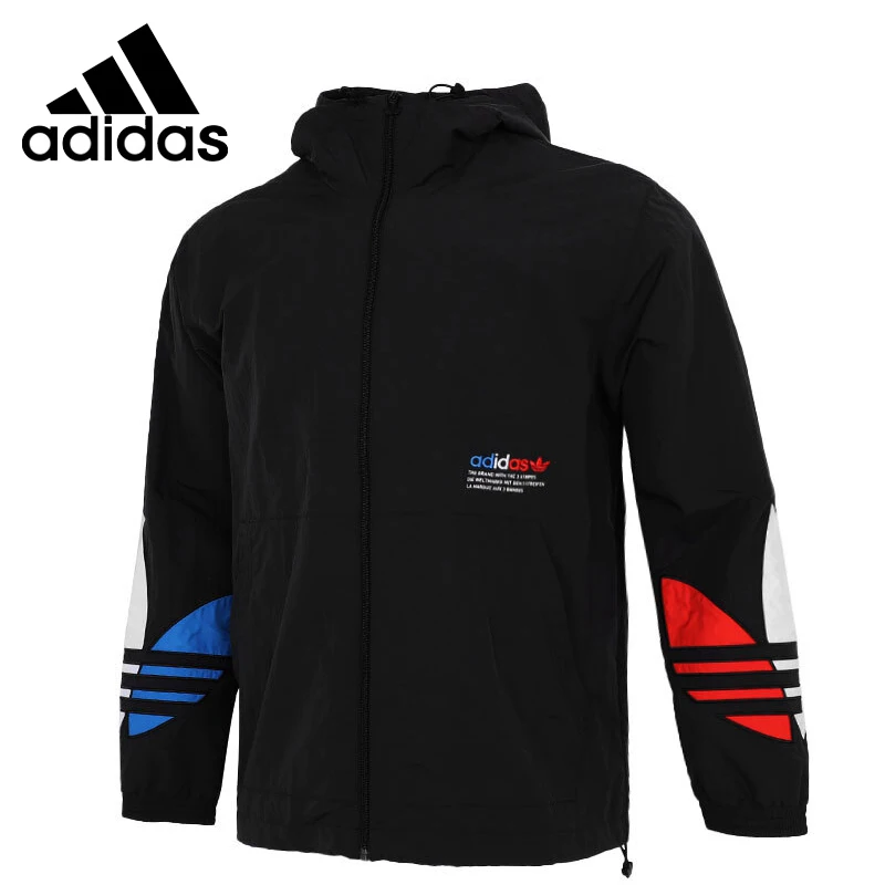

Оригинальное новое поступление Adidas Originals TRICOL WINDBRKR мужская куртка с капюшоном спортивная одежда