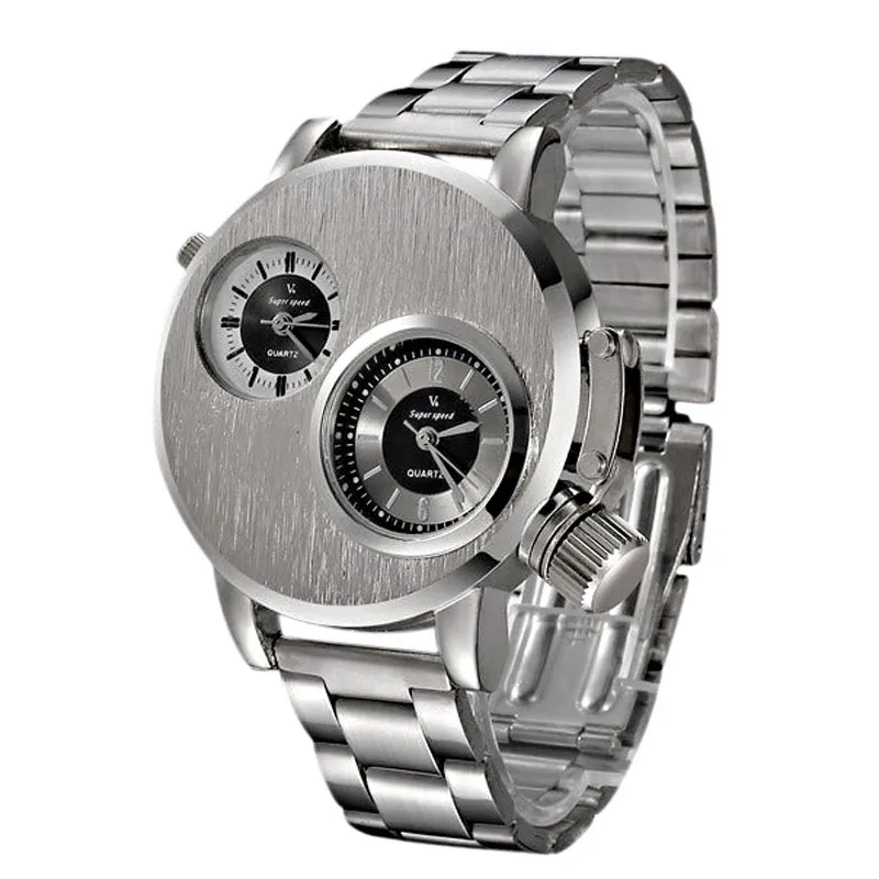 

Mens Wrist Watch Stainless Steel Date Military Sport Quartz Analog Watch Man Reloj Hombre 2021 zegarek meski orologio uomo#F