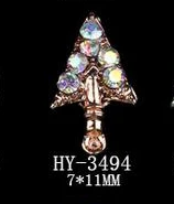 HY-3494 10pcs 10 шт./лот, сплав дизайн ногтей 3d с плоской задней стороны бриллианты жемчужные ювелирные изделия Стразы украшения для ногтей - Цвет: HY-3494 10pcs