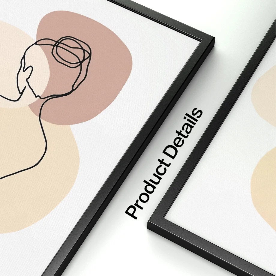 Настенная картина на холсте современный минималистический рисунок линия