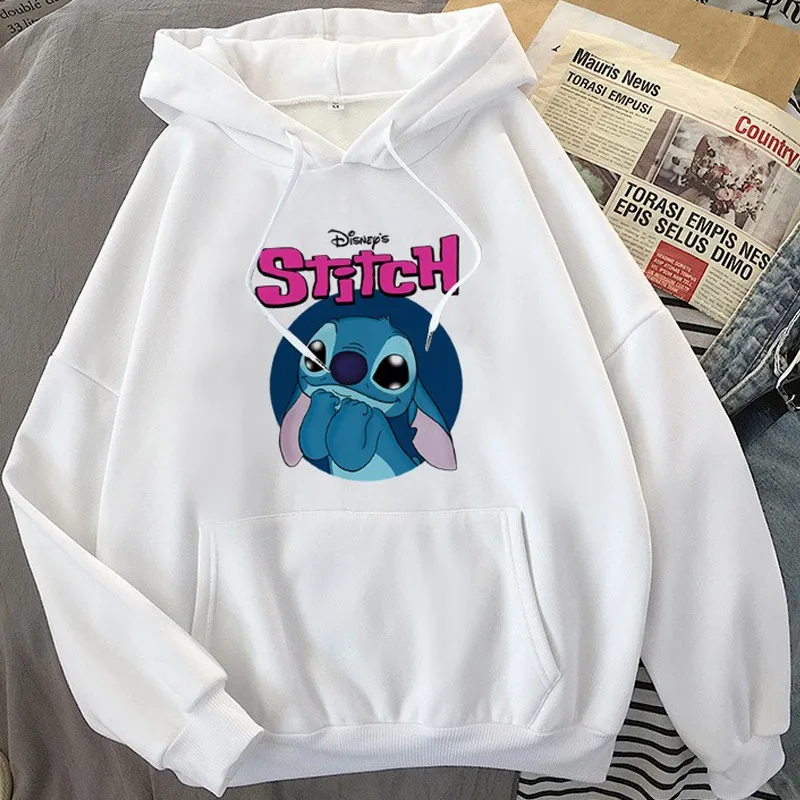 

Lilo Stitch Kawaii Sweater Oversize Woman Tracksuits Kpop Clothes Aesthetic Anime Hoodie Cartoon Winter Women Pulovers Unisex