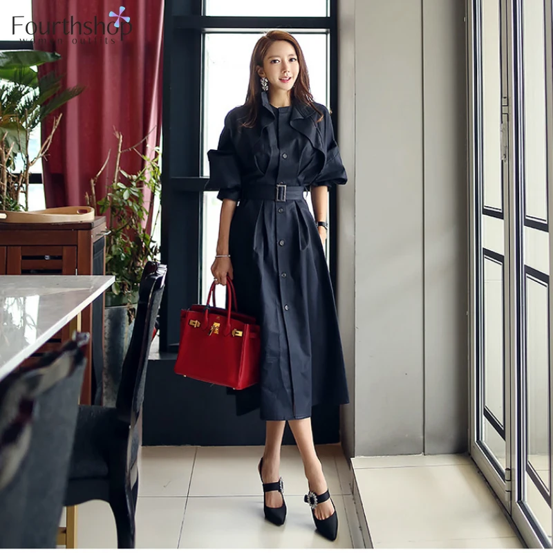 FashionTrench пальто для женщин Удобные Свободные трапециевидной формы